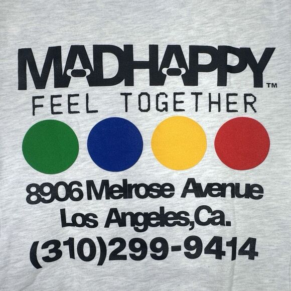 MadHappy Los Angeles Exclusive Fleece Crew Neck Sweatshirt - Size Medium - Picture 2 of 8